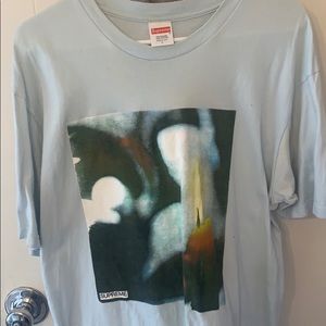 SUPREME BABY BLUE CANDLE T SHIRT SIZE LARGE